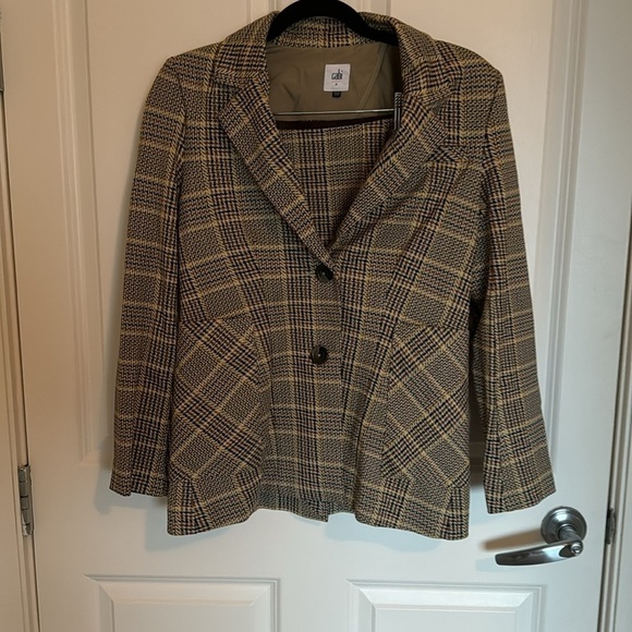 Yellow plaid, clueless style skirt, suit, size medium - Picture 1 of 3